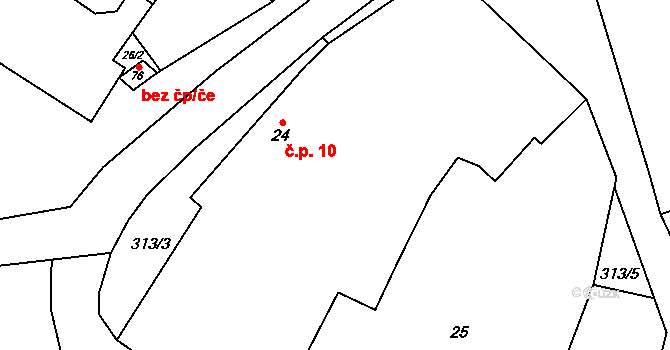 Noutonice 10, Lichoceves na parcele st. 24 v KÚ Noutonice, Katastrální mapa