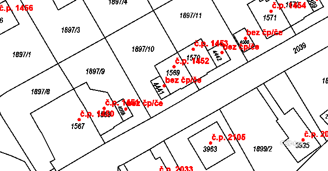 Náchod 98305131 na parcele st. 4441 v KÚ Náchod, Katastrální mapa