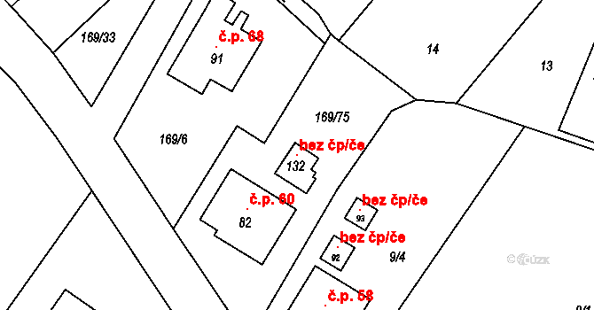 Novosedly nad Nežárkou 120824132 na parcele st. 132 v KÚ Mláka, Katastrální mapa