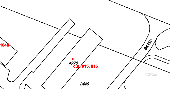 Kolín II 815,816, Kolín na parcele st. 4976 v KÚ Kolín, Katastrální mapa