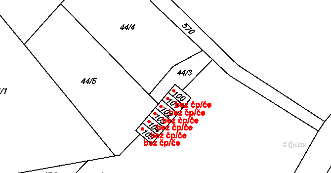 Černousy 48272132 na parcele st. 100 v KÚ Černousy, Katastrální mapa