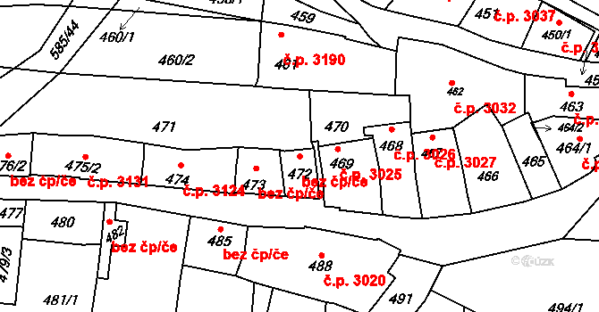 Kyjov 48324132 na parcele st. 472 v KÚ Boršov u Kyjova, Katastrální mapa
