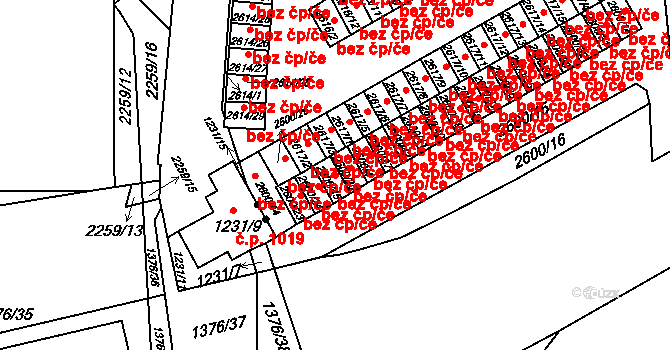 Třinec 49221132 na parcele st. 2600/45 v KÚ Lyžbice, Katastrální mapa