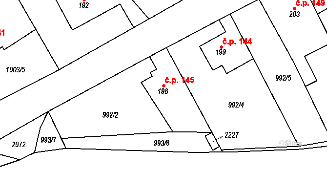 Kobylá nad Vidnavkou 145 na parcele st. 198 v KÚ Kobylá nad Vidnavkou, Katastrální mapa