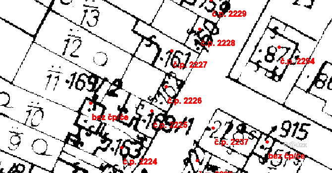 Podlusky 2226, Roudnice nad Labem na parcele st. 162 v KÚ Podlusky, Katastrální mapa