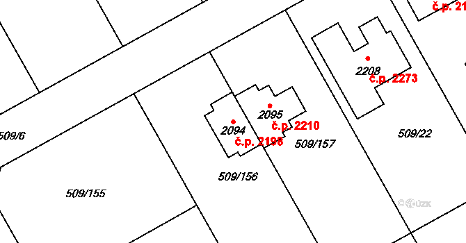 Nový Jičín 2198 na parcele st. 2094 v KÚ Nový Jičín-Horní Předměstí, Katastrální mapa