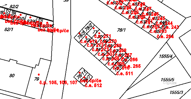 Miřetice u Klášterce nad Ohří 507, Klášterec nad Ohří na parcele st. 74 v KÚ Miřetice u Klášterce nad Ohří, Katastrální mapa