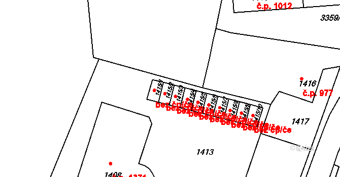 Tachov 38323133 na parcele st. 1415/2 v KÚ Tachov, Katastrální mapa