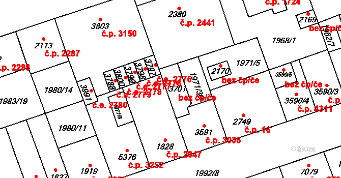Hodonín 41736133 na parcele st. 3701 v KÚ Hodonín, Katastrální mapa