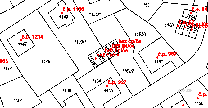 Děčín 43628133 na parcele st. 1150/3 v KÚ Děčín, Katastrální mapa