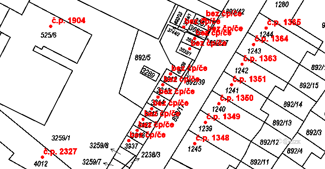 Svitavy 48338133 na parcele st. 3313 v KÚ Svitavy-předměstí, Katastrální mapa