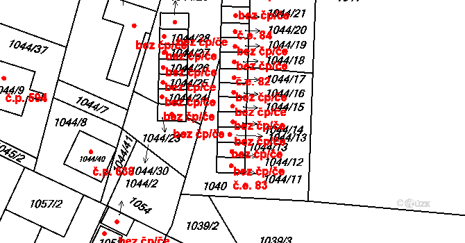 Batelov 49351133 na parcele st. 1044/14 v KÚ Batelov, Katastrální mapa