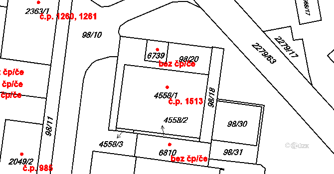 Beroun-Město 1513, Beroun na parcele st. 4558/1 v KÚ Beroun, Katastrální mapa