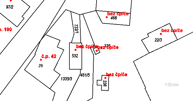 Jarošov nad Nežárkou 41021134 na parcele st. 335 v KÚ Jarošov nad Nežárkou, Katastrální mapa