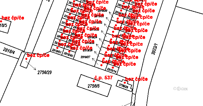 Soběslav 41704134 na parcele st. 2819/25 v KÚ Soběslav, Katastrální mapa