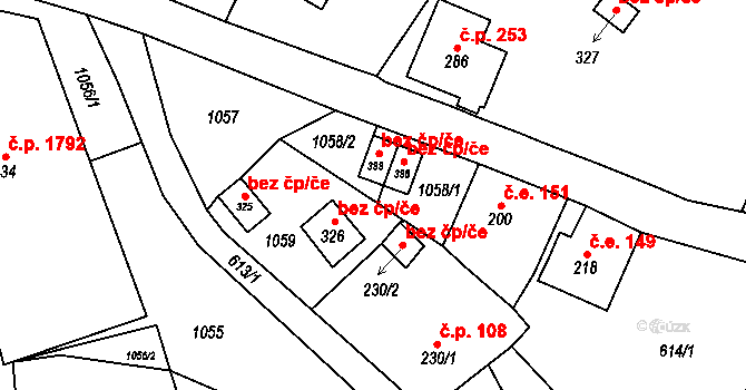 Kraslice 42624134 na parcele st. 338 v KÚ Tisová u Kraslic, Katastrální mapa