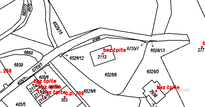 Kraslice 44331134 na parcele st. 2113 v KÚ Kraslice, Katastrální mapa