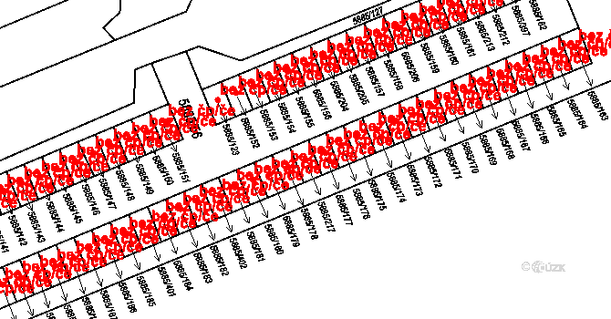 Chomutov 45019134 na parcele st. 5885/217 v KÚ Chomutov I, Katastrální mapa
