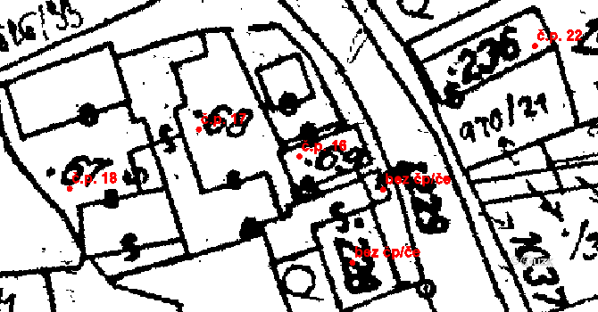 Chodská Lhota 16 na parcele st. 69 v KÚ Chodská Lhota, Katastrální mapa