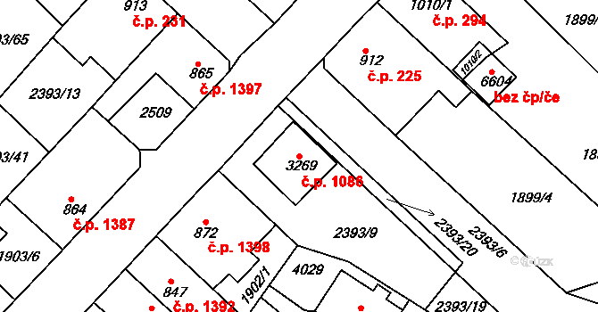 Havlíčkův Brod 1086 na parcele st. 3269 v KÚ Havlíčkův Brod, Katastrální mapa