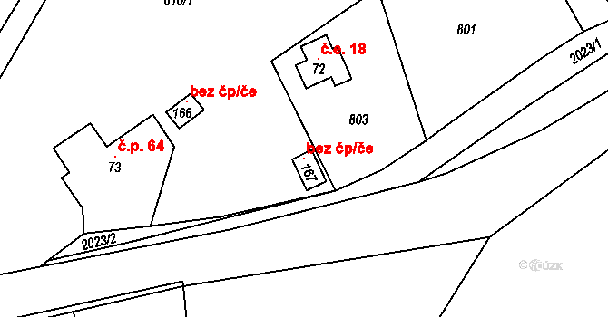 Dobřeň 102589135 na parcele st. 167 v KÚ Jestřebice u Kokořína, Katastrální mapa