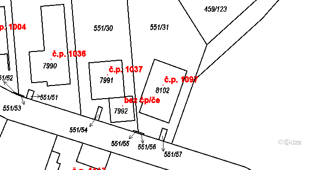 Beroun-Závodí 1097, Beroun na parcele st. 8102 v KÚ Beroun, Katastrální mapa
