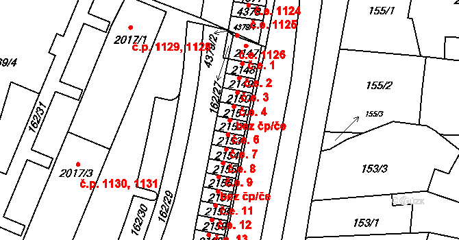 Kyjov 6 na parcele st. 2152 v KÚ Kyjov, Katastrální mapa