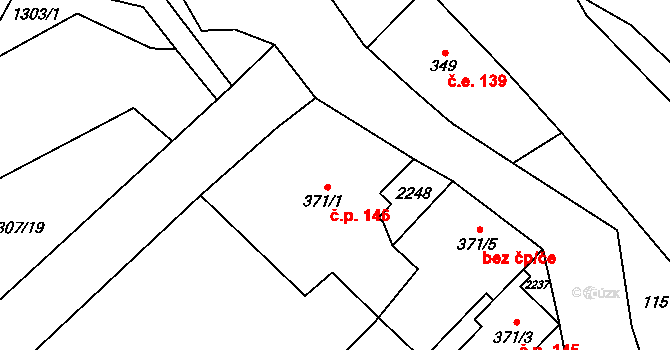 Solanec pod Soláněm 146, Hutisko-Solanec na parcele st. 371/1 v KÚ Solanec pod Soláněm, Katastrální mapa
