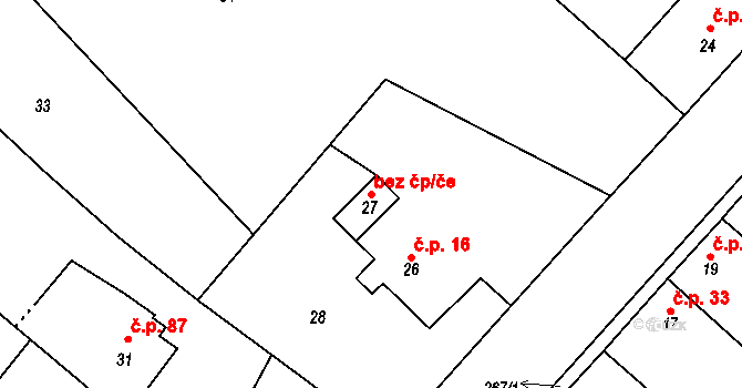Týnec nad Labem 39879135 na parcele st. 27 v KÚ Vinařice u Týnce nad Labem, Katastrální mapa