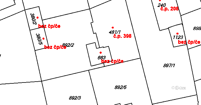 Staňkov 42968135 na parcele st. 663 v KÚ Staňkov-ves, Katastrální mapa