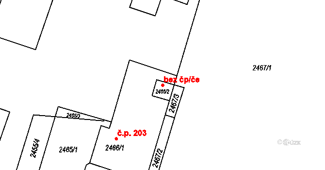 Mohelnice 44930135 na parcele st. 2466/2 v KÚ Mohelnice, Katastrální mapa