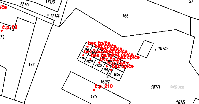Stružnice 45925135 na parcele st. 181 v KÚ Stružnice, Katastrální mapa