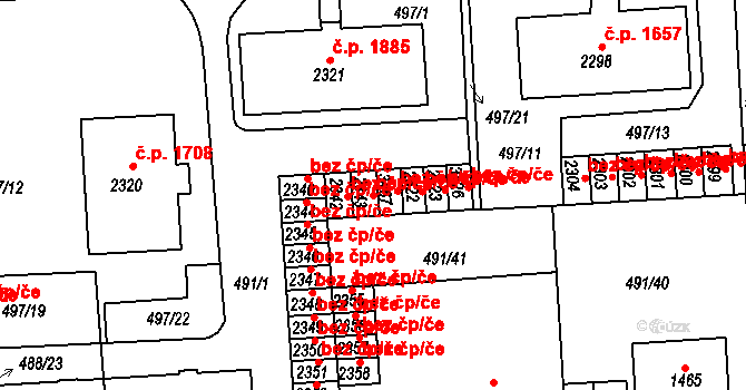 Svitavy 46411135 na parcele st. 2343 v KÚ Svitavy-předměstí, Katastrální mapa