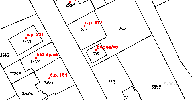 Kařez 48002135 na parcele st. 536 v KÚ Kařez, Katastrální mapa