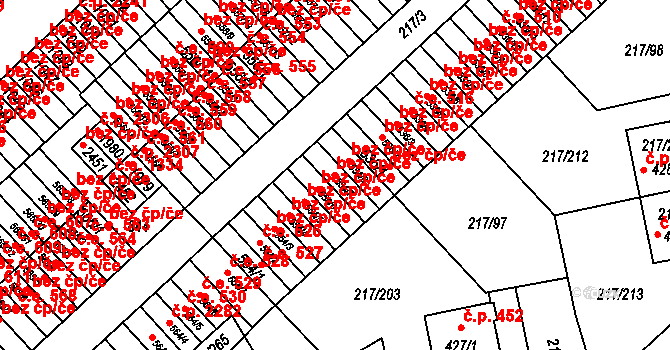 Sezimovo Ústí 521 na parcele st. 554/7 v KÚ Sezimovo Ústí, Katastrální mapa