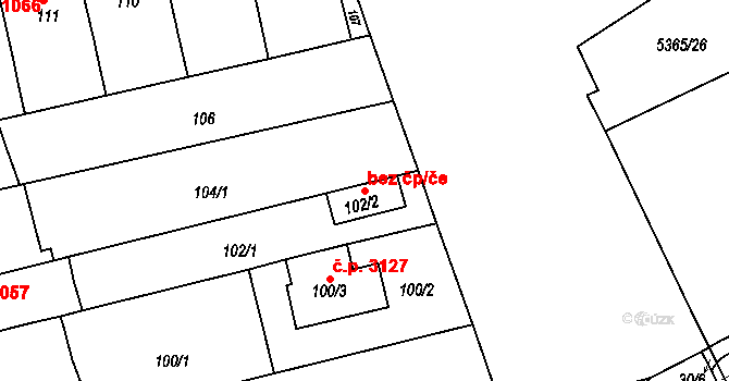 Brno 41298136 na parcele st. 102/2 v KÚ Královo Pole, Katastrální mapa