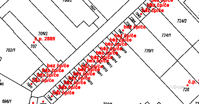 Opava 43798136 na parcele st. 730/13 v KÚ Opava-Předměstí, Katastrální mapa