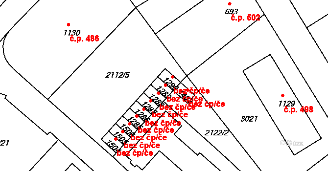 Bělá pod Bezdězem 45262136 na parcele st. 1289 v KÚ Bělá pod Bezdězem, Katastrální mapa