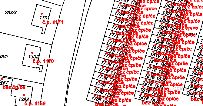 Český Brod 46101136 na parcele st. 1775 v KÚ Český Brod, Katastrální mapa