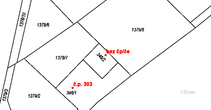 Říčany 49816136 na parcele st. 346/2 v KÚ Říčany u Prahy, Katastrální mapa