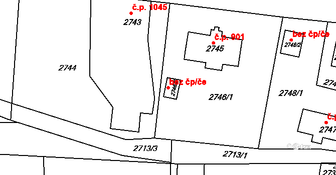 Smržovka 50324136 na parcele st. 2746/2 v KÚ Smržovka, Katastrální mapa