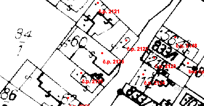 Podlusky 2125, Roudnice nad Labem na parcele st. 60 v KÚ Podlusky, Katastrální mapa