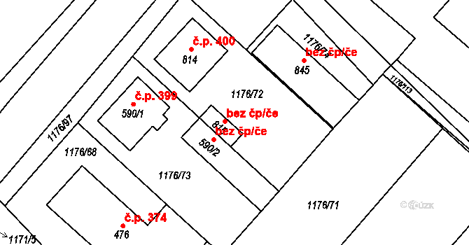 Bořetice 40630137 na parcele st. 815 v KÚ Bořetice u Hustopečí, Katastrální mapa