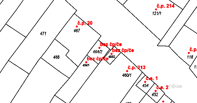 Perná 40653137 na parcele st. 464/2 v KÚ Perná, Katastrální mapa