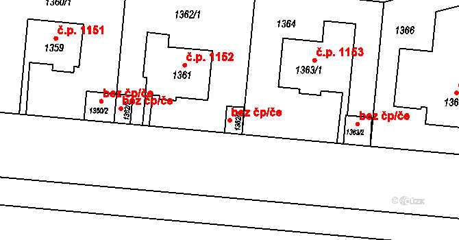 Praha 41758137 na parcele st. 1362/3 v KÚ Břevnov, Katastrální mapa
