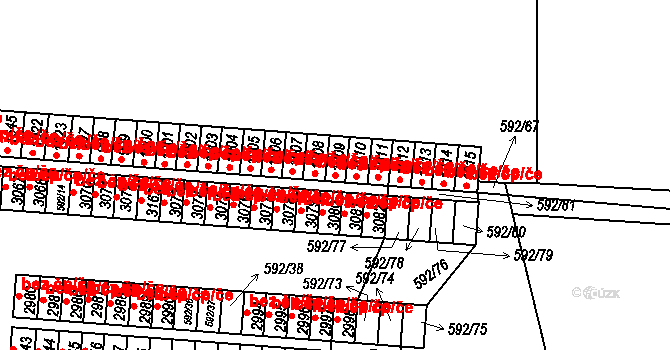 Milevsko 42684137 na parcele st. 1009 v KÚ Milevsko, Katastrální mapa