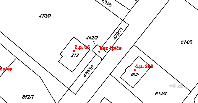 Liberec 47151137 na parcele st. 442/2 v KÚ Machnín, Katastrální mapa