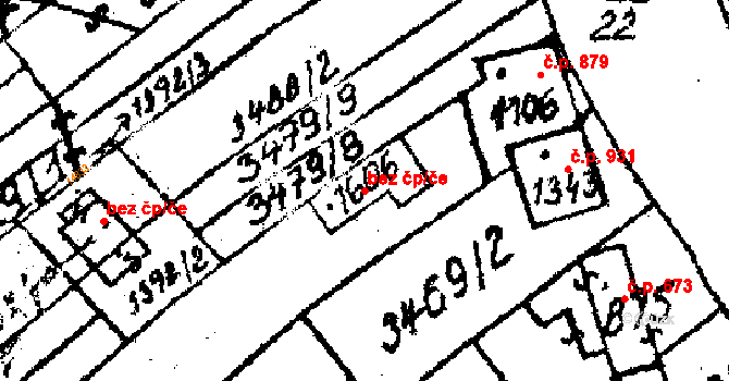 Strání 80361137 na parcele st. 1606 v KÚ Strání, Katastrální mapa