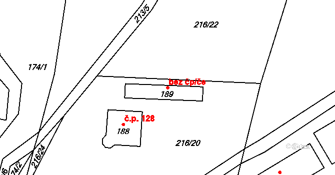 Osečná 86946137 na parcele st. 189 v KÚ Druzcov, Katastrální mapa