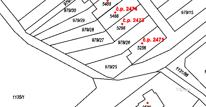 Dvůr Králové nad Labem 2472 na parcele st. 6161 v KÚ Dvůr Králové nad Labem, Katastrální mapa